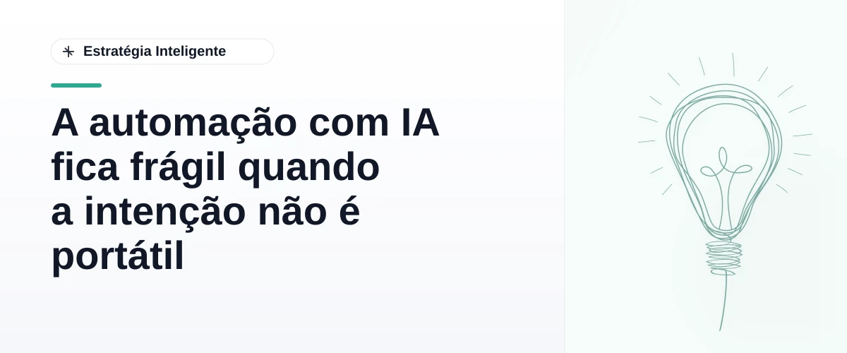 A automação com IA fica frágil quando a intenção não é portátil